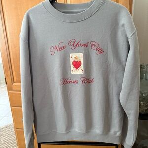 Gray New York City Hearts Club Sweatshirt